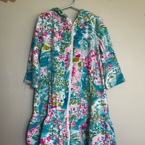 Lilly Pulitzer Girls Matching Swim+Coverup Postcards from Positano Sz L8/ 8-10